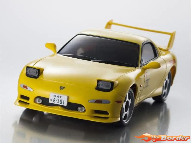 Kyosho First Mini-Z 1/28 Mazda Savanna RX-7 FD3S Yellow Initial-D 66603A - Afbeelding 3