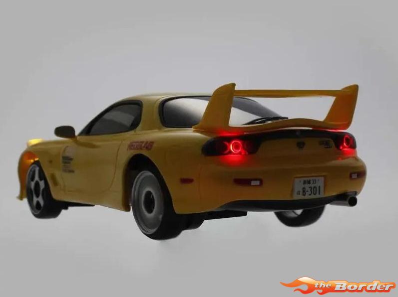Kyosho First Mini-Z 1/28 Mazda Savanna RX-7 FD3S Yellow Initial-D 66603A - Afbeelding 6