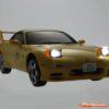 Kyosho First Mini-Z 1/28 Mazda Savanna RX-7 FD3S Yellow 66603A - Afbeelding 4