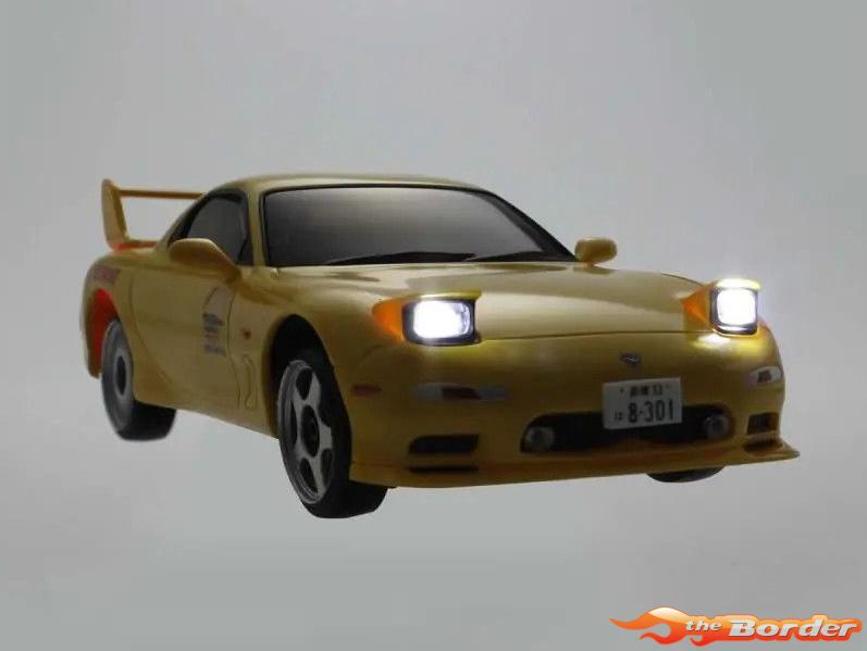 Kyosho First Mini-Z 1/28 Mazda Savanna RX-7 FD3S Yellow Initial-D 66603A - Afbeelding 4