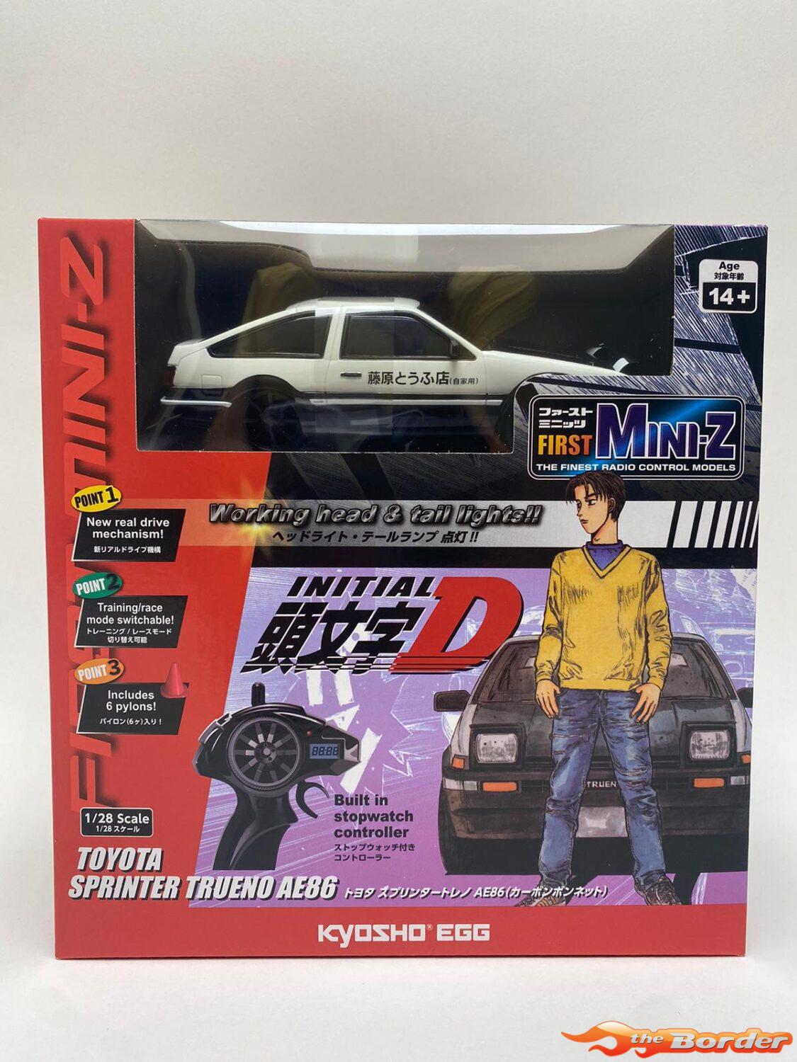 Kyosho First Mini-Z 1/28 Toyota Initial-D Sprinter Trueno AE86 White 66617A