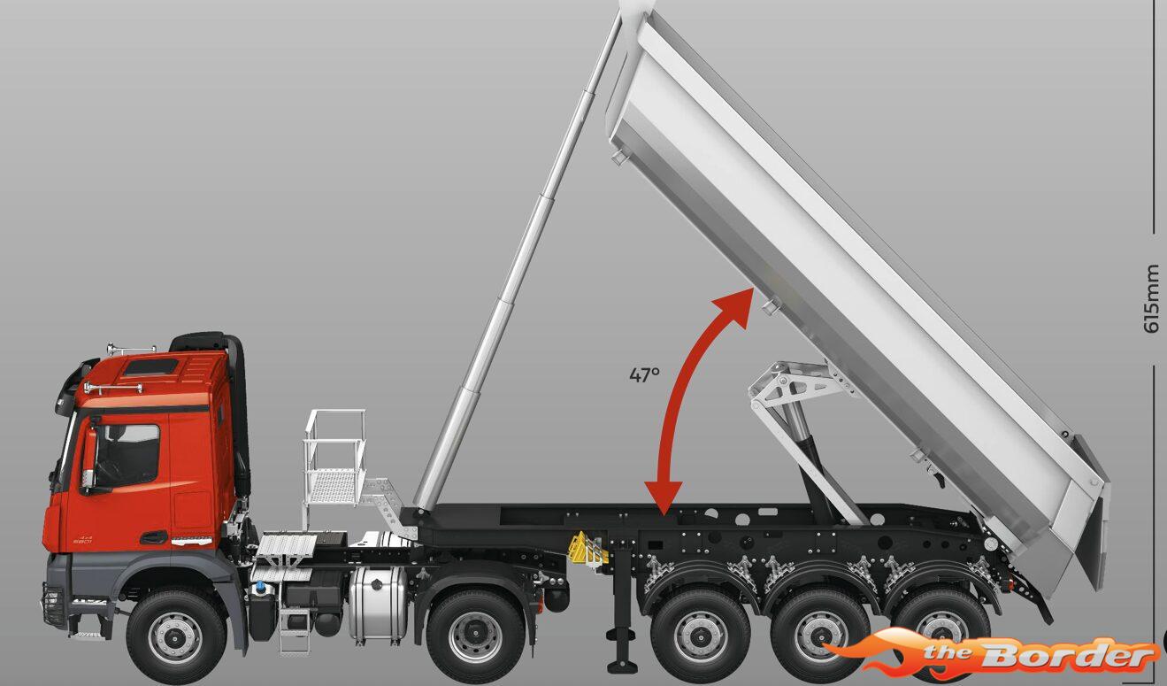 Amewi Mercedes-Benz Arocs 4x4 LKW + Trailer (Metaal 1/14 Elektrisch) 22695 - Afbeelding 12
