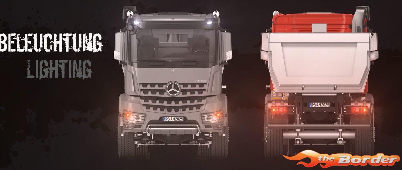 Amewi Mercedes-Benz Arocs 4x4 LKW + Trailer (Metaal 1/14 Elektrisch) 22695 - Afbeelding 13