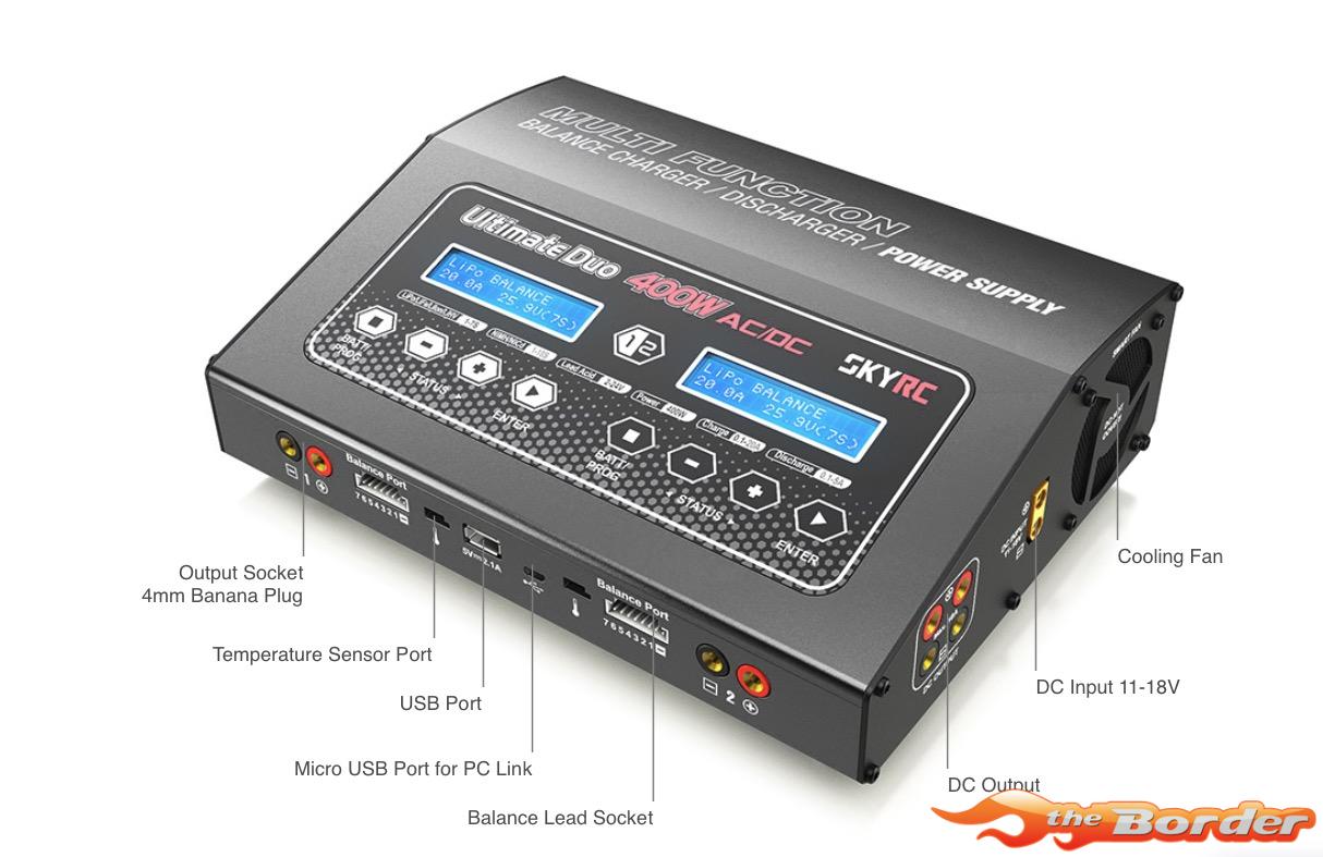 SkyRC D400 Duo Charger AC/DC 400W SKY100123 - Afbeelding 3