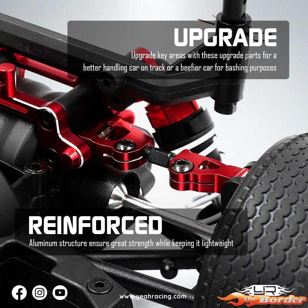 Yeah Racing Alum. Rear Upper Arms Set for Fazer MK2 KYFZ-005RD - Afbeelding 3