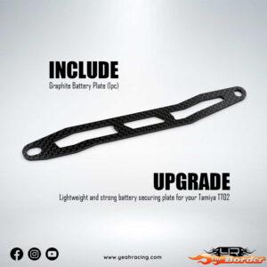 Yeah Racing Graphite Battery Plate Tamiya TT-02 TATT-078BK