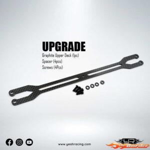 Yeah Racing 2.2MM Graphite Upper Deck Tamiya TT-02 & TT-01 YF3D-079BK