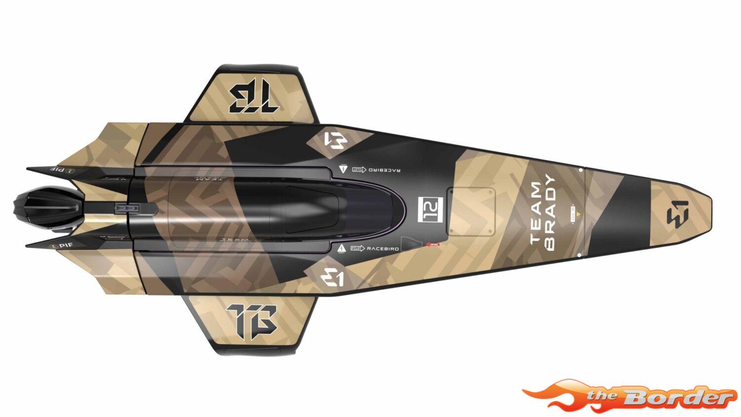 Joysway E1 RaceBird 545mm RTR Hydrofoil Boat Team Brady JW8608BRADY - Afbeelding 5