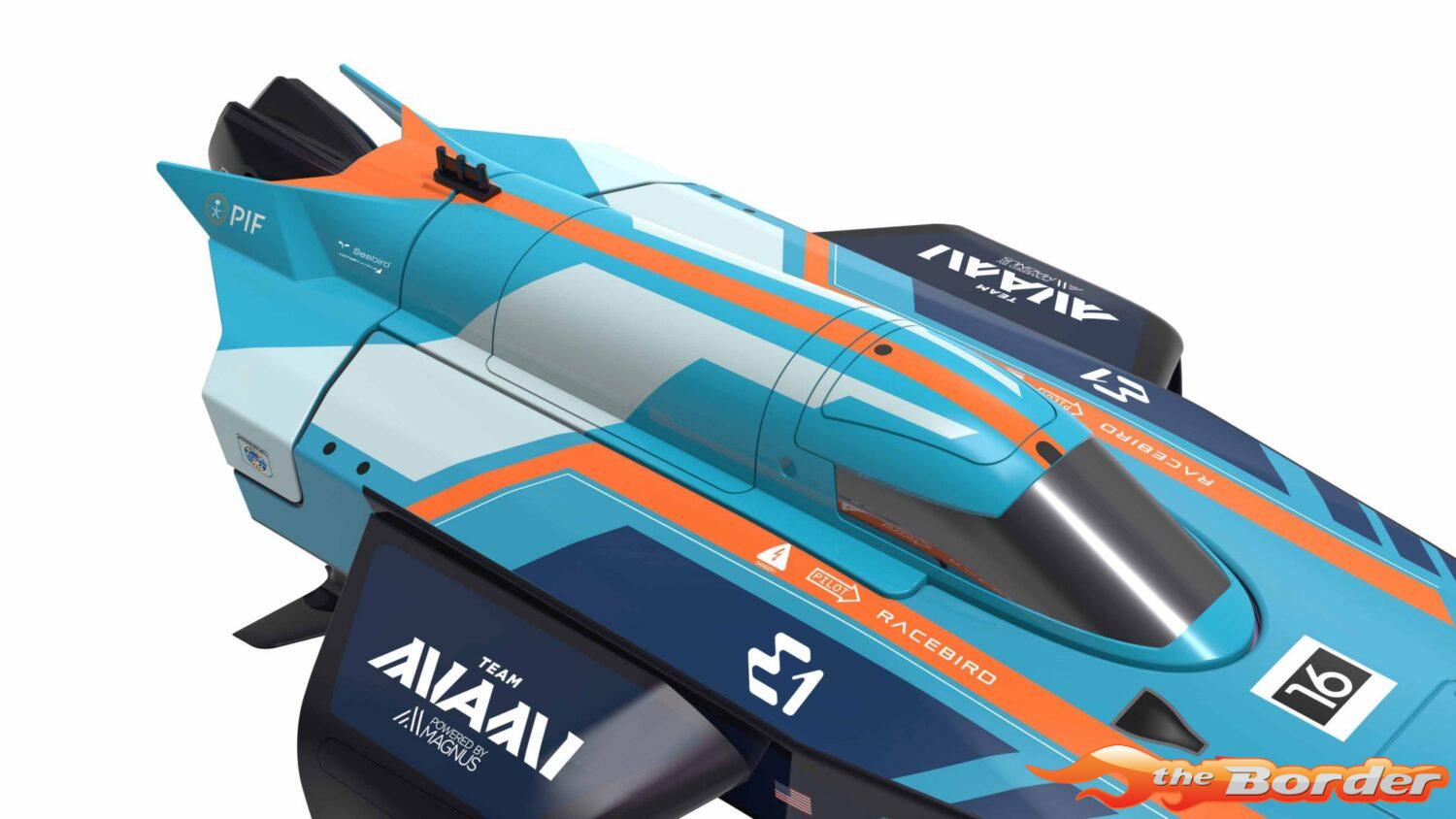 Joysway E1 RaceBird 545mm RTR Hydrofoil Boat Team MIAMI JW8608MIAMI - Afbeelding 7