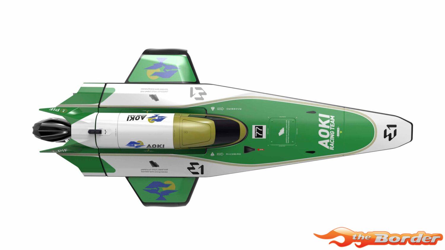 Joysway E1 RaceBird 545mm Brushless Hydrofoil Boat Team Aoki JW8608AOKI - Afbeelding 7