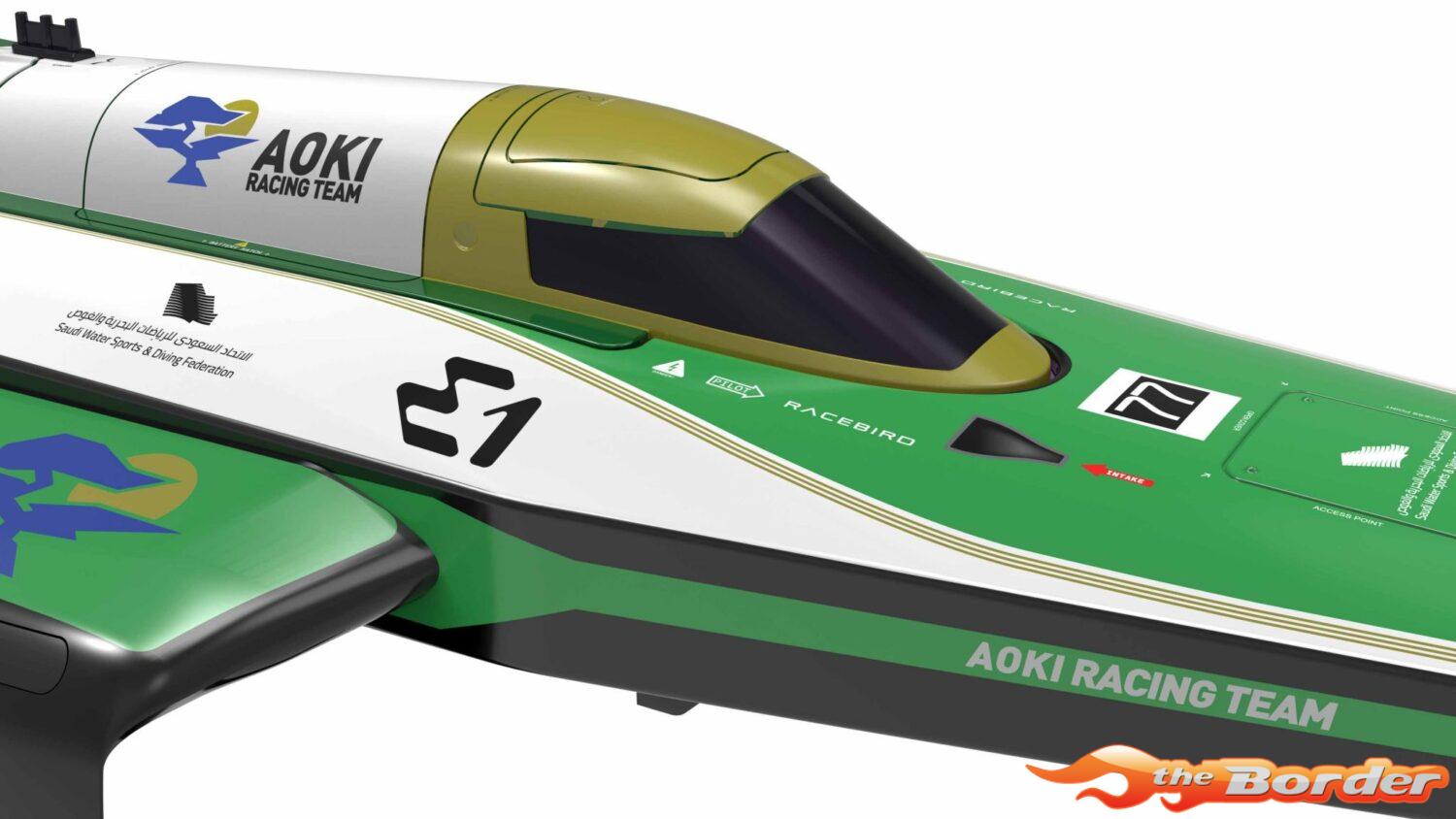 Joysway E1 RaceBird 545mm Brushless Hydrofoil Boat Team Aoki JW8608AOKI - Afbeelding 3