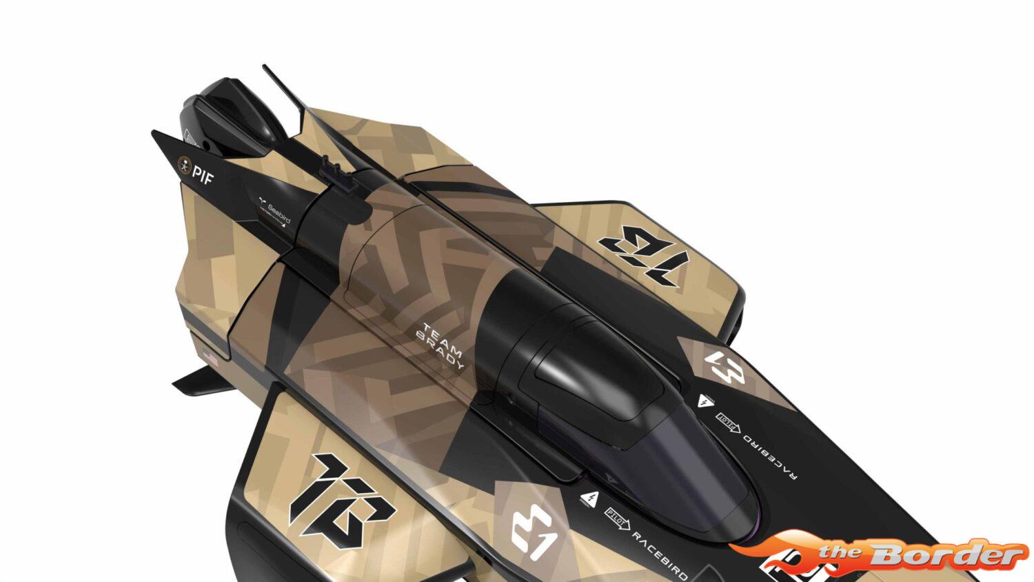 Joysway E1 RaceBird 545mm RTR Hydrofoil Boat Team Brady JW8608BRADY - Afbeelding 3