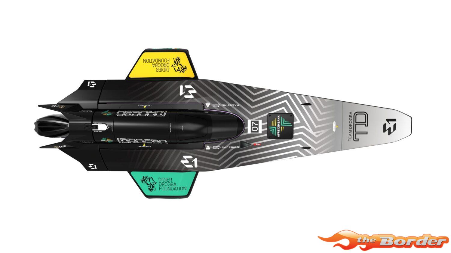 Joysway E1 RaceBird 545mm RTR Hydrofoil Boat Team DROGBA JW8608DROGBA - Afbeelding 5