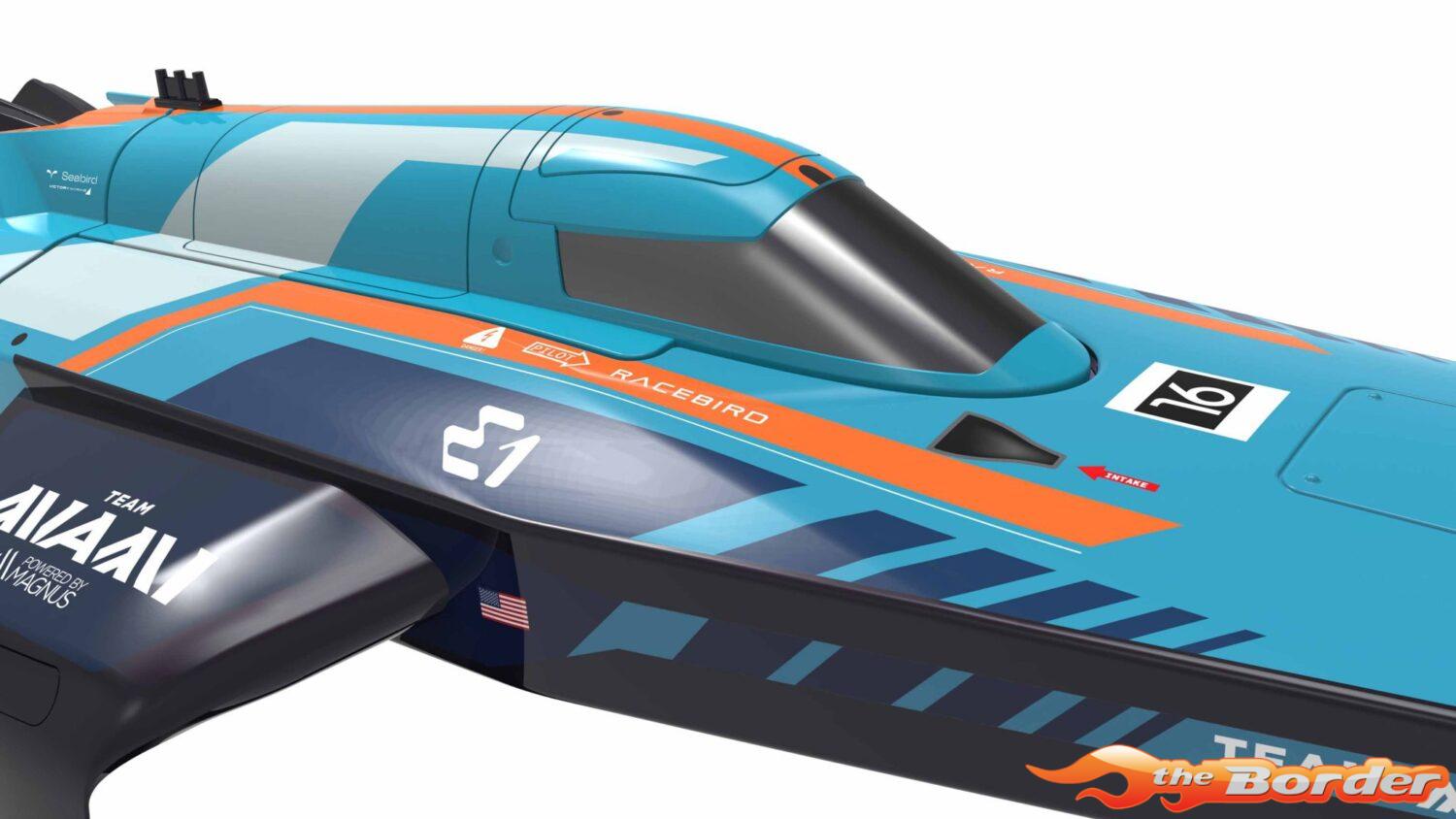Joysway E1 RaceBird 545mm RTR Hydrofoil Boat Team MIAMI JW8608MIAMI - Afbeelding 4