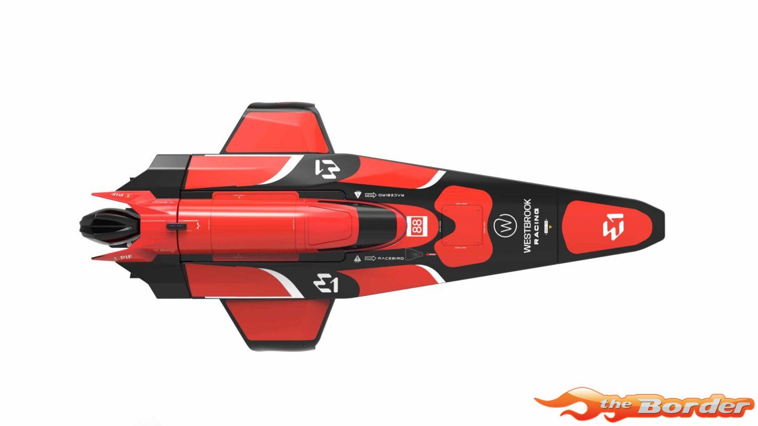 Joysway E1 RaceBird 545mm RTR Hydrofoil Boat Team Westbrook JW8608WESTBROOK - Afbeelding 5