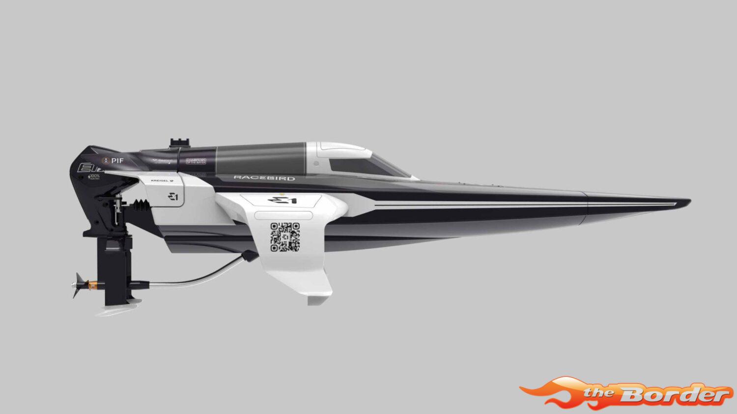 Joysway E1 RaceBird 545mm RTR Hydrofoil Boat White JW8608W - Afbeelding 3