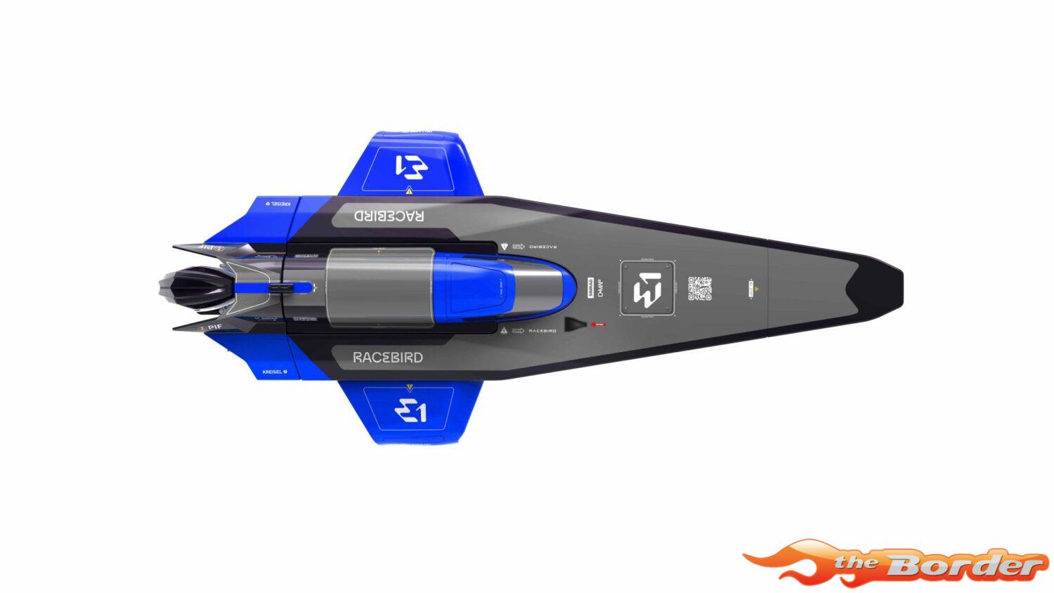 Joysway E1 RaceBird 545mm RTR Hydrofoil Boat Blue JW8608B - Afbeelding 3