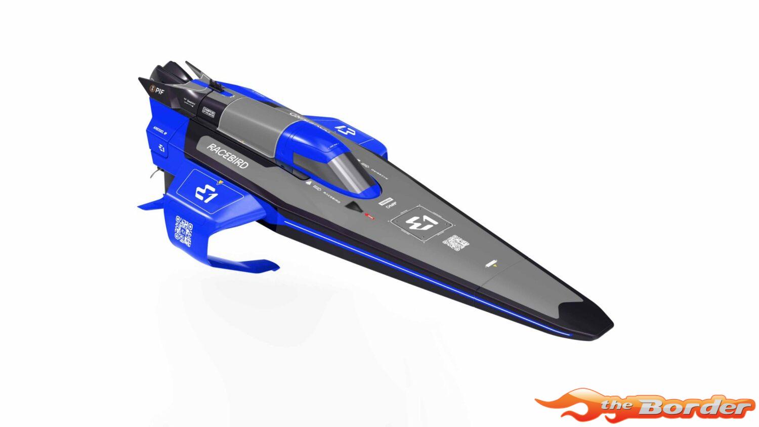 Joysway E1 RaceBird 545mm RTR Hydrofoil Boat Blue JW8608B - Afbeelding 4