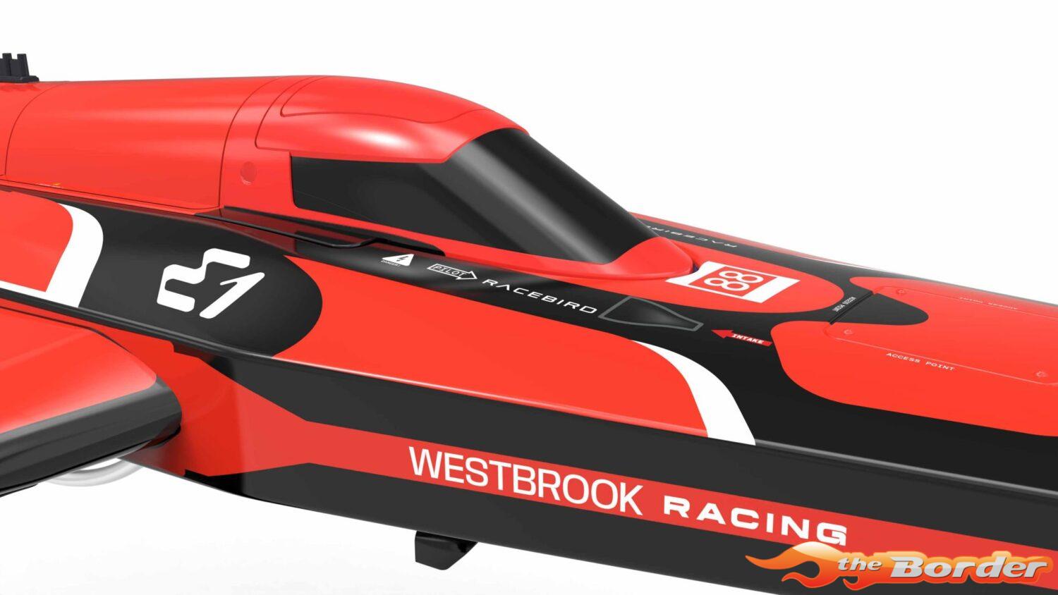 Joysway E1 RaceBird 545mm RTR Hydrofoil Boat Team Westbrook JW8608WESTBROOK - Afbeelding 3