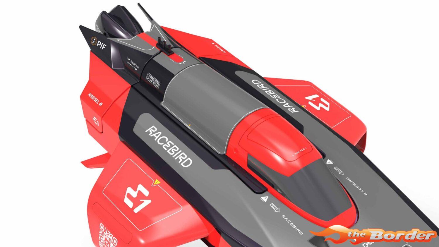 Joysway E1 RaceBird 545mm RTR Hydrofoil Boat Red JW8608C - Afbeelding 7