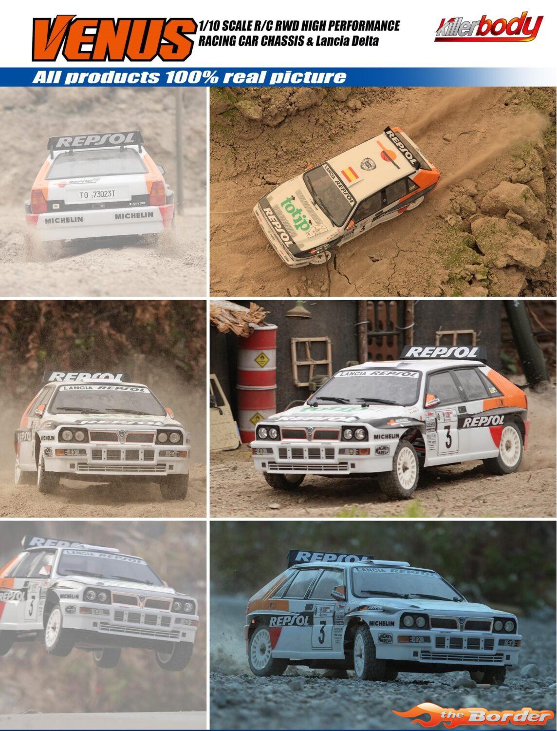 KillerBody Venus Lancia Delta RWD 1/10 Ready-To-Run Rally RC Car 48837R - Afbeelding 9