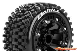 LouiseRC ST-Uphill Traxxas E-Revo & Summit 1/16 Tires - Wheels Black Glued LR-T3279SB