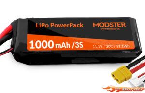 Modster LiPo Battery 3S 11.1V 1000mAh 30C (XT60) MD11668