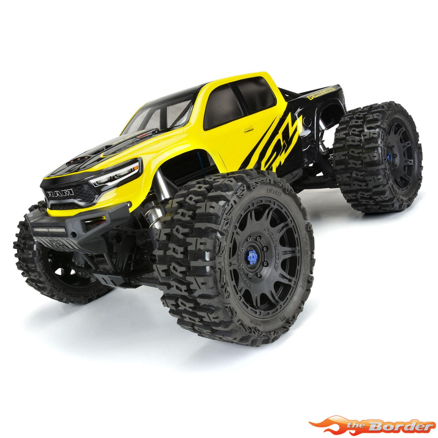 Proline Trencher F/R 5.7" Tires Mounted 24mm Black Raid 8x48 Hex (2) 1024010