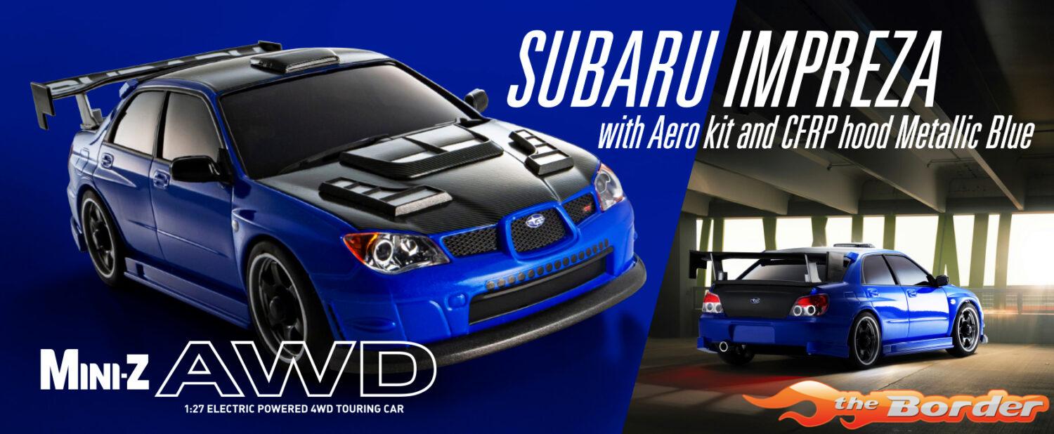 Kyosho Mini-Z AWD Subaru Impreza WRX Aero Kit Blue 32653BL - Afbeelding 4