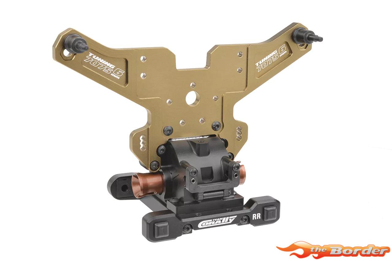 Corally Shock Tower Limited Edition - Rear Alu 7075 6mm - Hard Anodized LE (1) C-00180-1213-BR