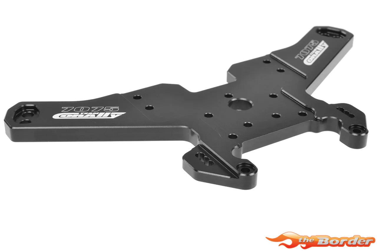 Corally Shock Tower MT G2 - Rear Alu 7075 6mm - Hard Anodized Black (1) C-00180-1213
