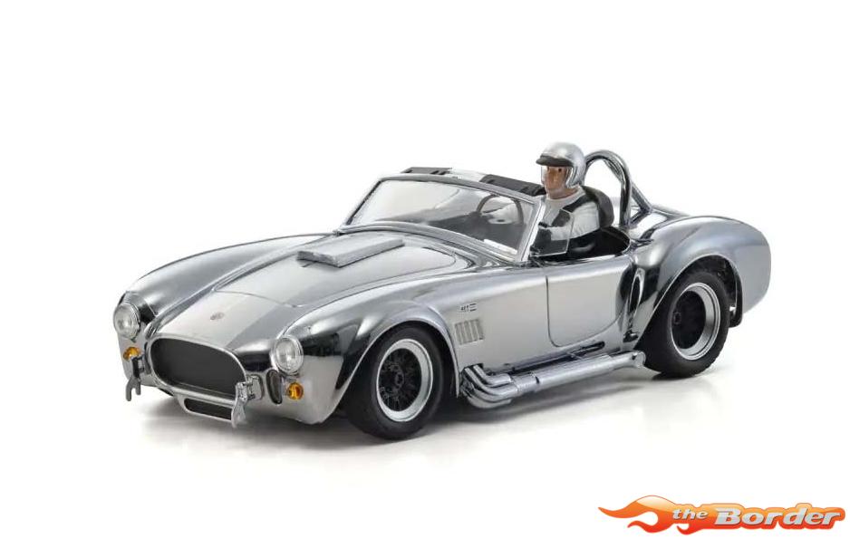 Kyosho First Mini-Z 1/28 Shelby Cobra 427 S/C 1960 Chrome 66610C - Afbeelding 2