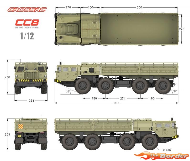 CrossRC CC8 8x8 1/12 Dump Truck Kit 90100244 - Afbeelding 33