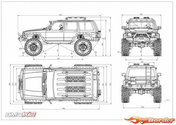 CrossRC Crawling kit - EMOX4 1/8 RTR Brushless kit (Grey) 90100176 - Afbeelding 11