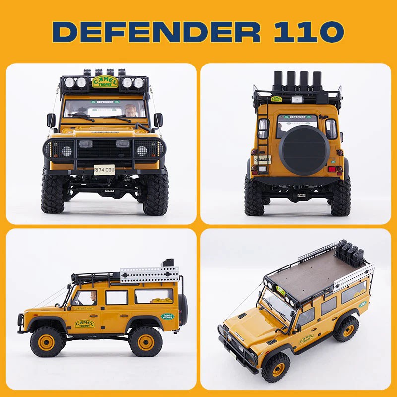FMS 1/10 Land Rover Defender 110 FCX10 Crawler RTR (RS Version) FMS11045RS-YL-SP - Afbeelding 4