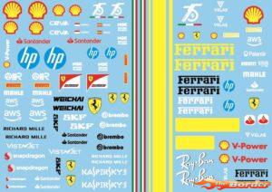 Ferrari Logo's GT Cars Decal Sheet 1/10 BRPD1370