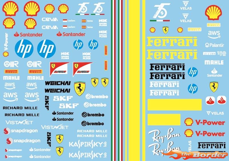 Ferrari Logo's GT Cars Decal Sheet 1/10 BRPD1370