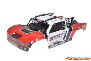 Corally Red Body Shiroi + Driver Interior + Roll Cage + Body Accessories C-00180-1252-1