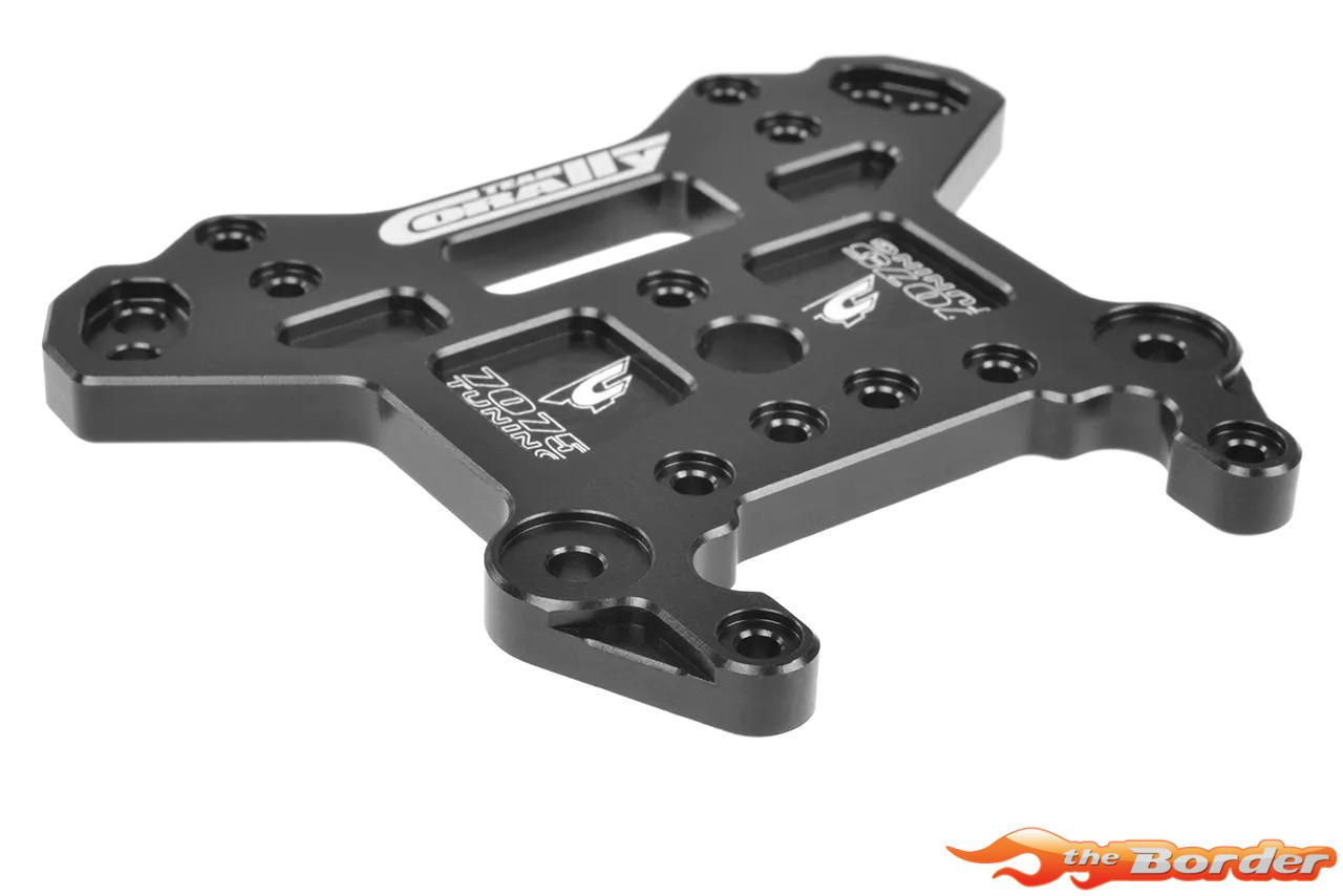 Corally Shock Tower MT G2 - Front Alu 7075 6mm - Hard Anodized Black (1) C-00180-1212 - Afbeelding 4