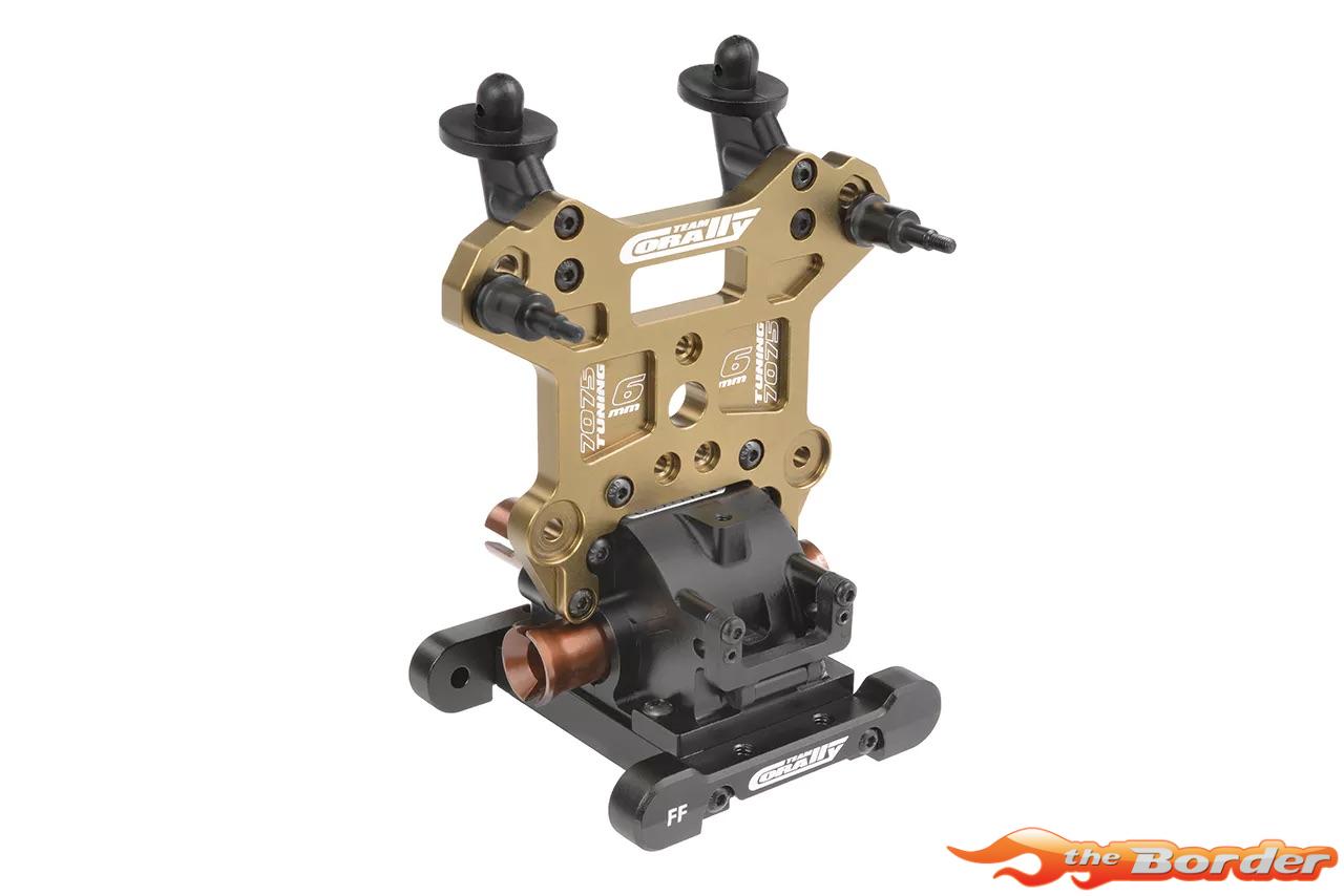 Corally Shock Tower MT G2 - Front Alu 7075 6mm - Hard Anodized LE (1) C-00180-1212-BR - Afbeelding 3