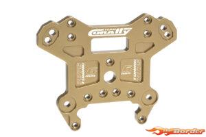 Corally Shock Tower MT G2 - Front Alu 7075 6mm - Hard Anodized LE (1) C-00180-1212-BR