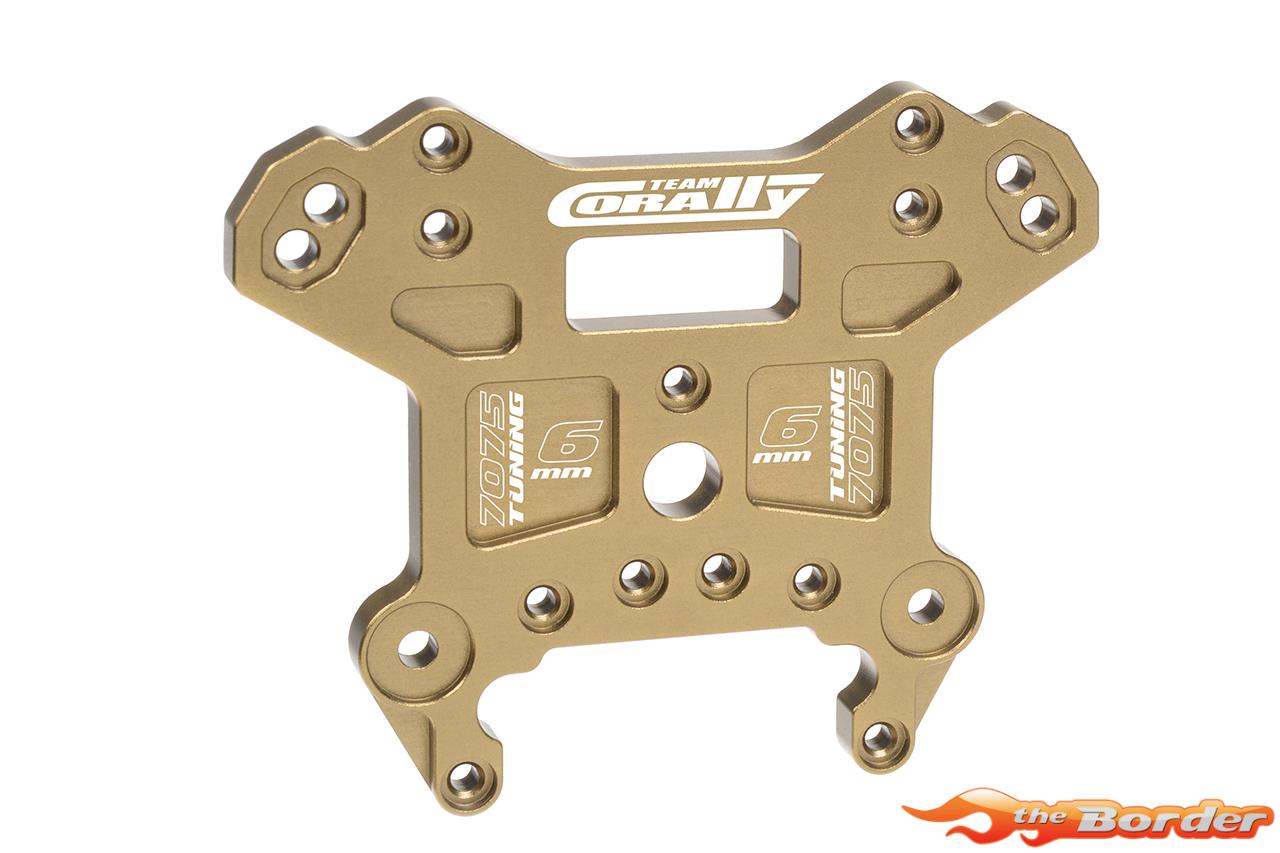 Corally Shock Tower MT G2 - Front Alu 7075 6mm - Hard Anodized LE (1) C-00180-1212-BR