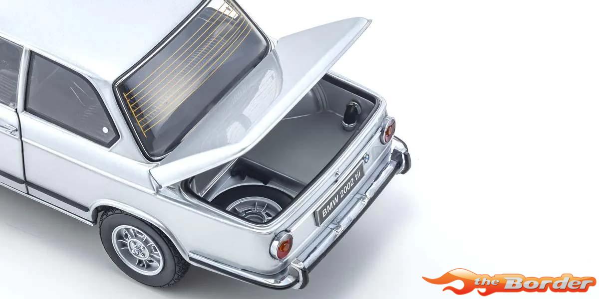 Kyosho 1:18 BMW 2002 Tii Silver 08543S - Afbeelding 9