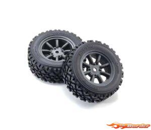 Kyosho Preglued Rally Tyres FZ02 M8S Watanabe Wheel 1/10 Fazer 2.0 (2) FATH709BKM