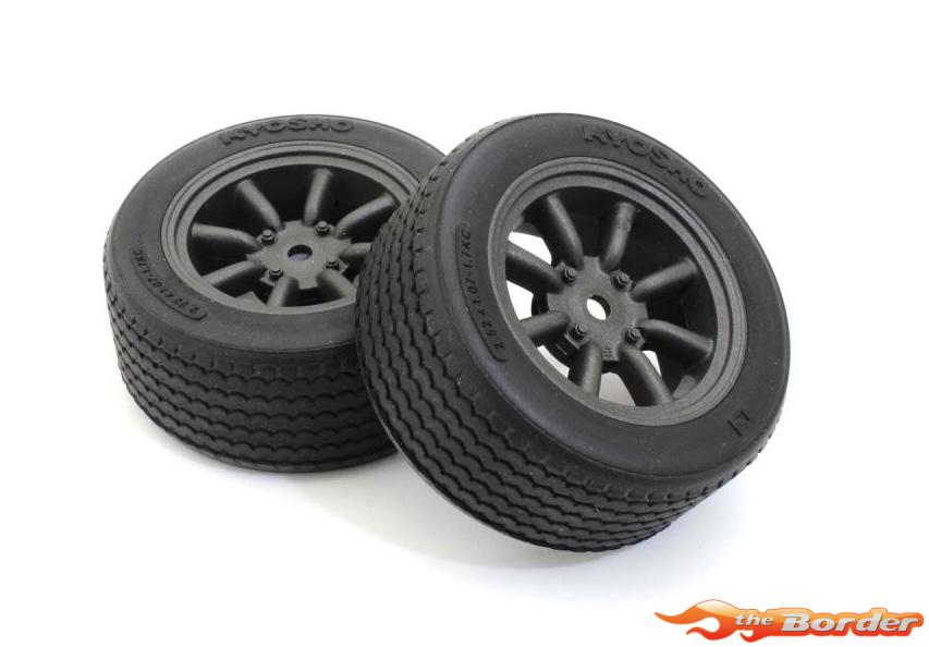 Kyosho Preglued TC Tyres FZ02 M8S Watanabe Wheel 1/10 Fazer 2.0 (2) FATH706BKM