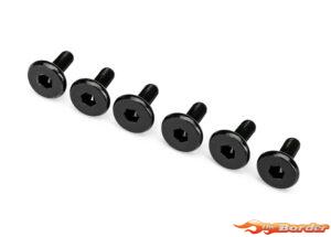 Traxxas 3x8mm Flat-Head Screws (Hex) (6) 2627