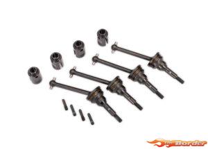 Traxxas Steel CV Driveshaft Assemblies & Drive Cups (4) (for Mini Slash) 10850X