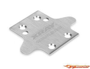 • Chassis protectors for front & rear • Significantly increases chassis life • Especially useful on abrasive tracks • Compatible with 1/8 buggy & Truggy • Stainless steel material Protects the front part of the chassis, which is especially useful abrasive tracks, and significantly increases lifetime of the chassis.