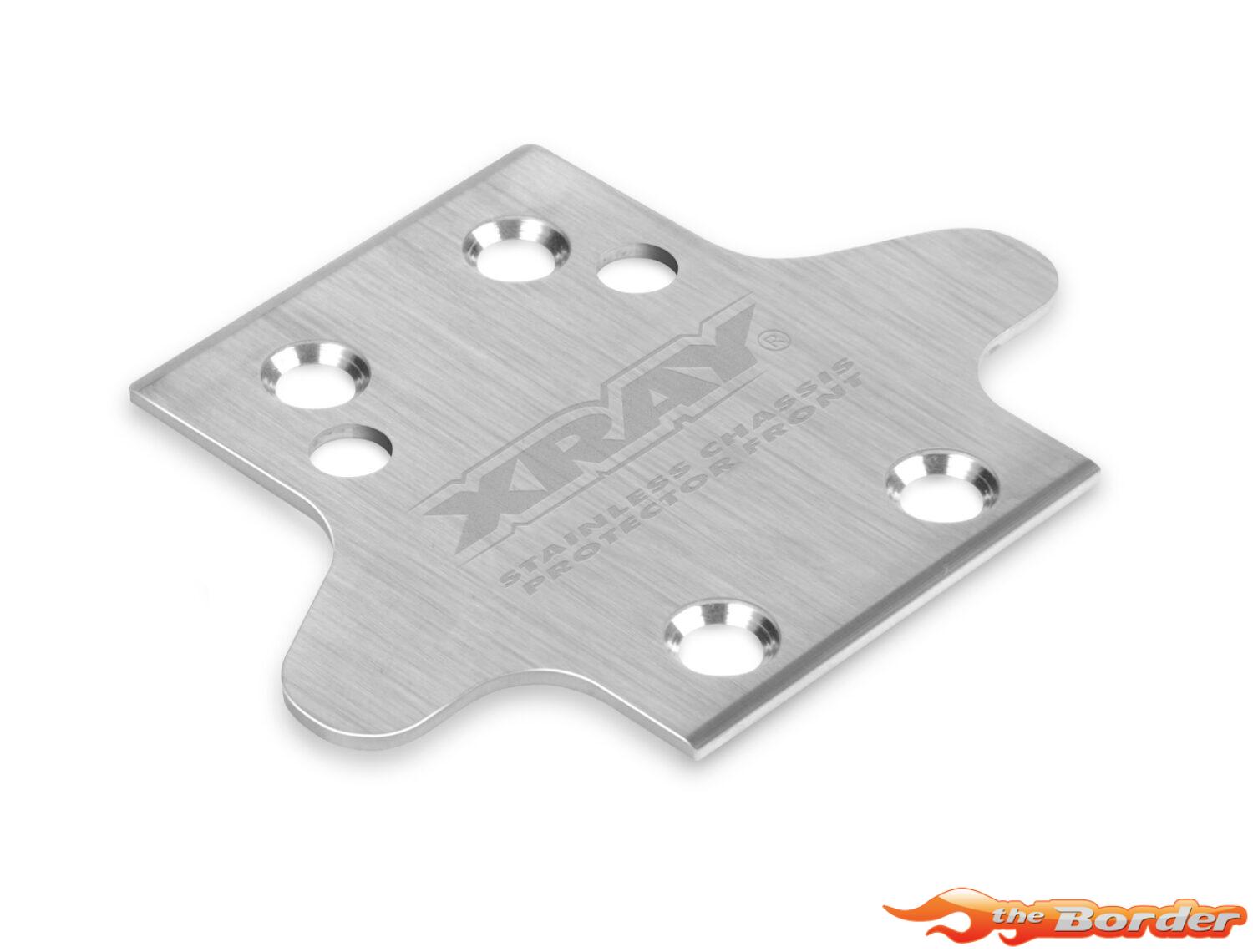 • Chassis protectors for front & rear • Significantly increases chassis life • Especially useful on abrasive tracks • Compatible with 1/8 buggy & Truggy • Stainless steel material Protects the front part of the chassis, which is especially useful abrasive tracks, and significantly increases lifetime of the chassis.