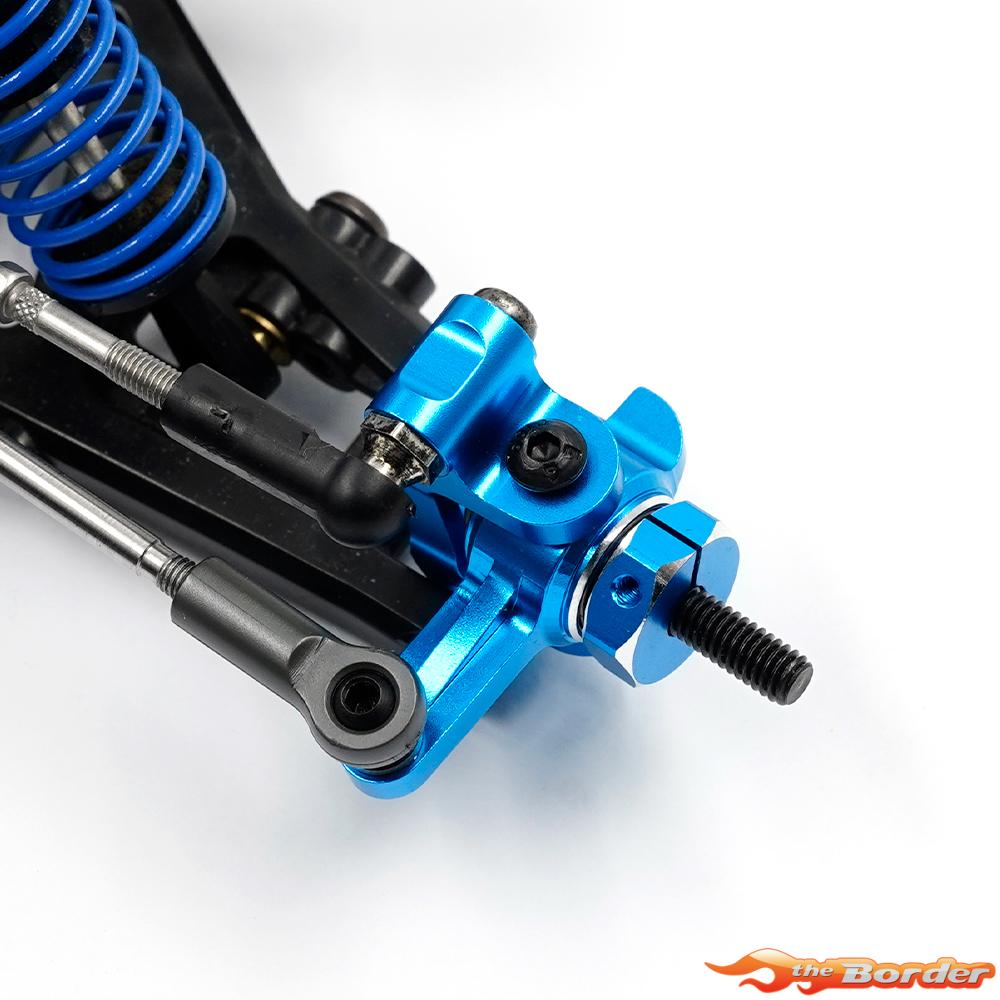 Yeah Racing Alum. Front Hex Upright Set for DT-02 DT-03 TADT-001BU - Afbeelding 2